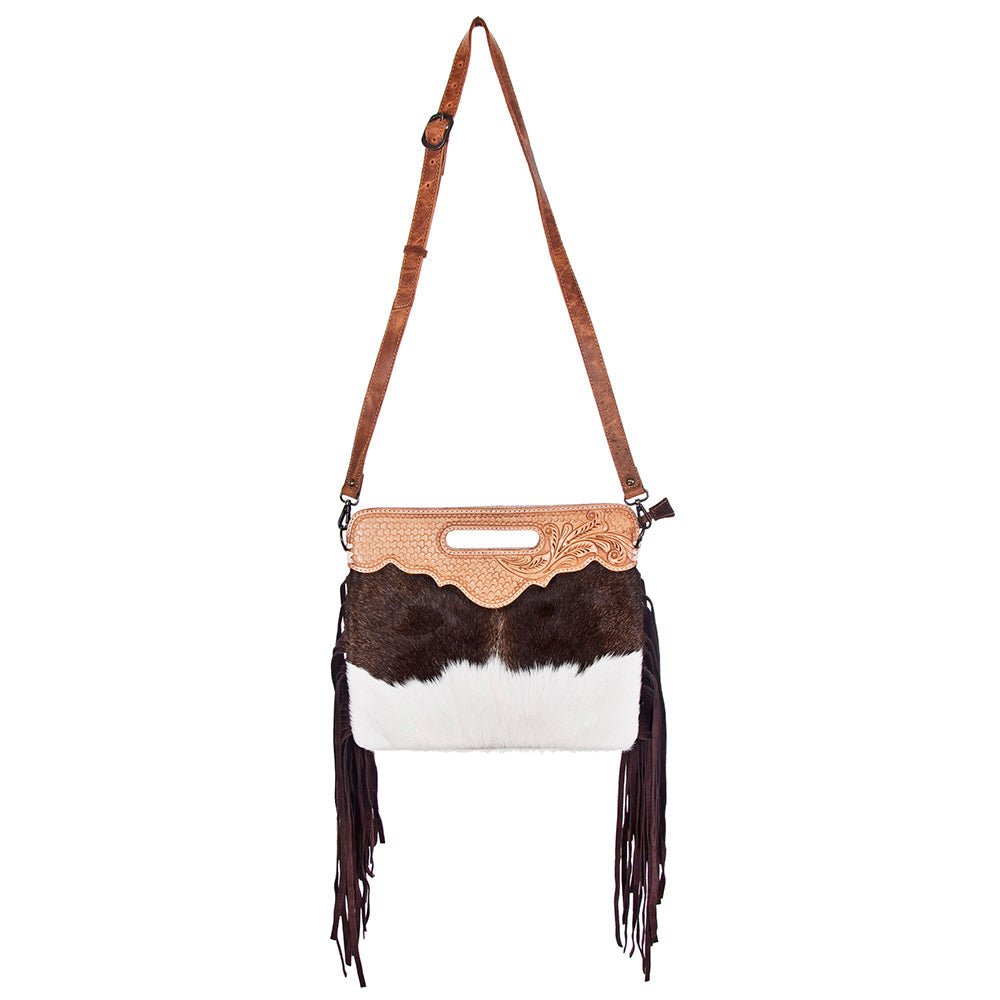 American Darling Clutch Hand Tooled Hair-On Genuine Leather