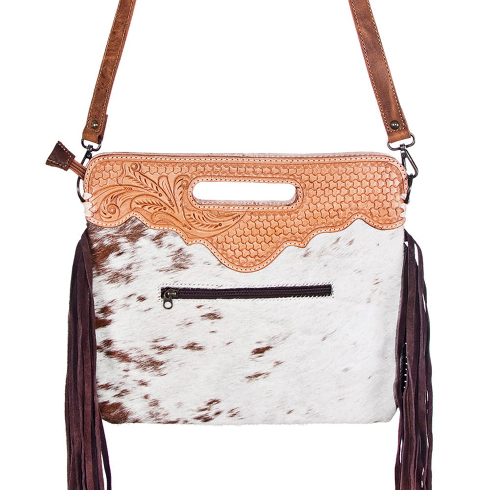 American Darling Clutch Hand Tooled Hair-On Genuine Leather