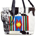 American Darling Hair-on Cowhide Tote Bag – Genuine Leather Western Handbag Adjustable Strap