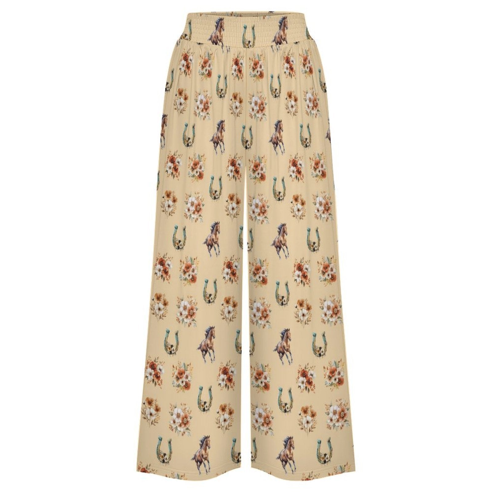Baha Ranch Country Girl Floral Horse High Waisted Wide Leg Pants by Baha Ranch Western Wear - product image 4