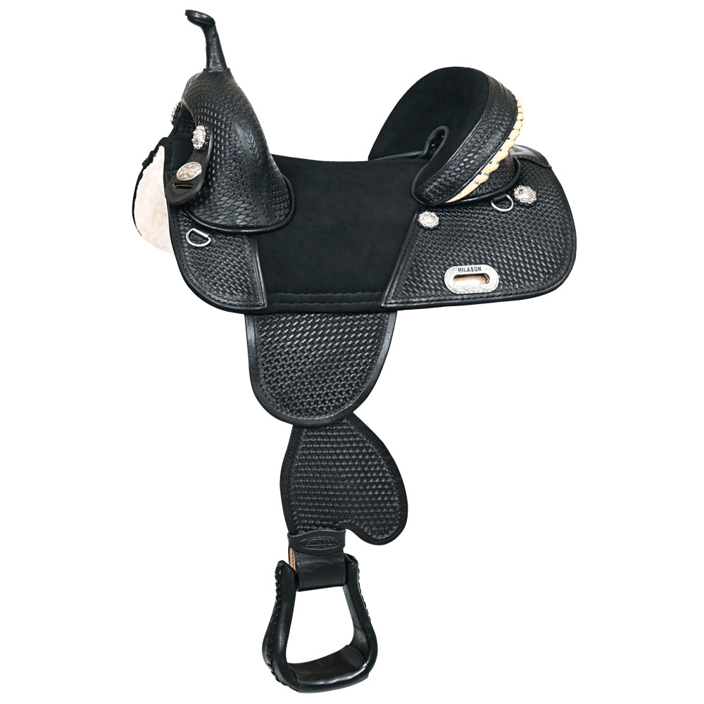 HILASON Western Horse Saddle Treeless American Leather Trail Barrel Tack | for Horses