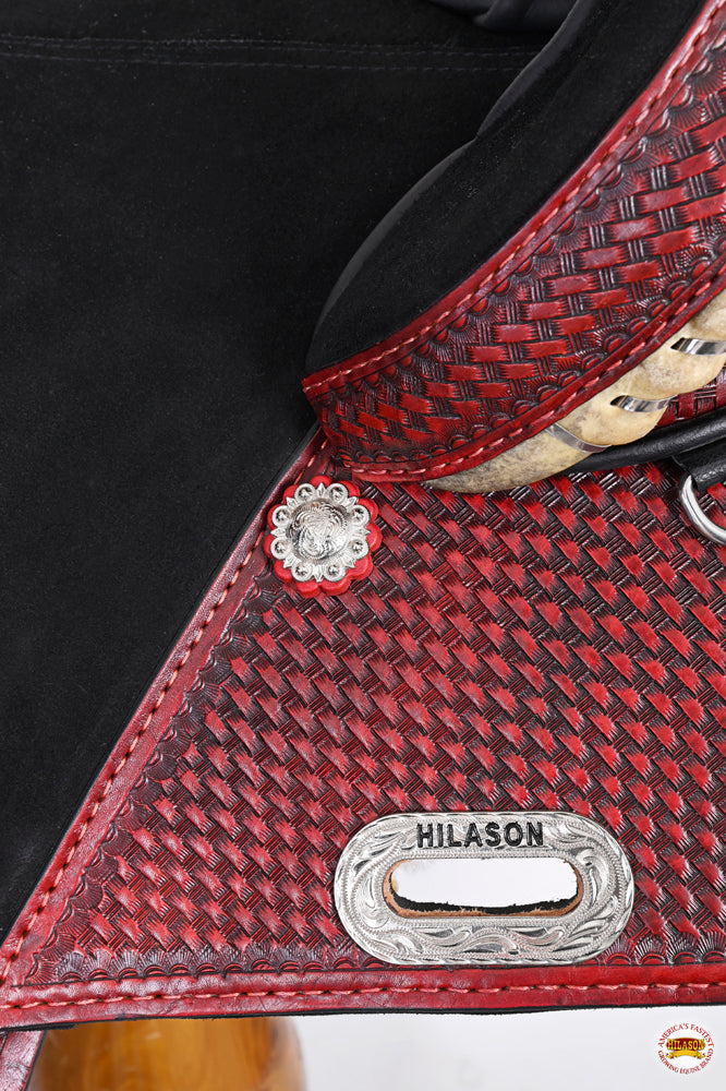 HILASON Western Horse Saddle Treeless American Leather Trail Barrel Tack | for Horses