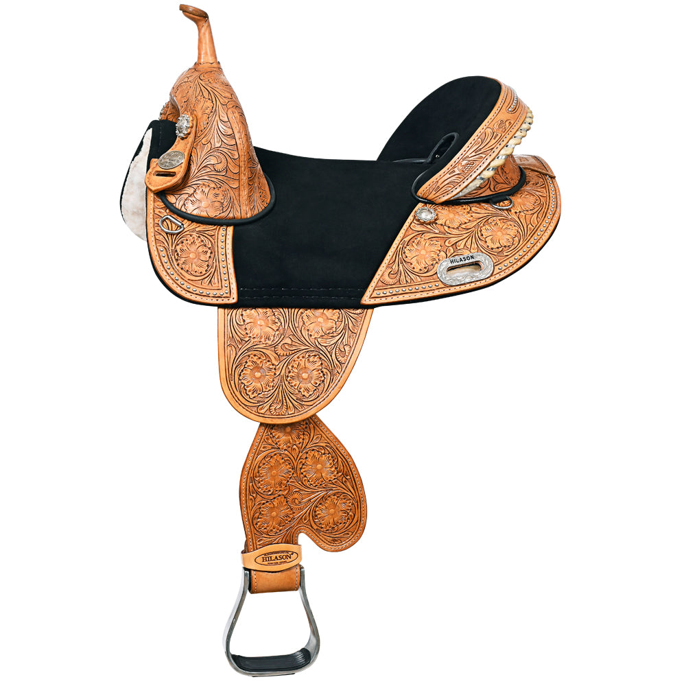 HILASON Western Horse Saddle Treeless American Leather Trail Barrel Tack | for Horses