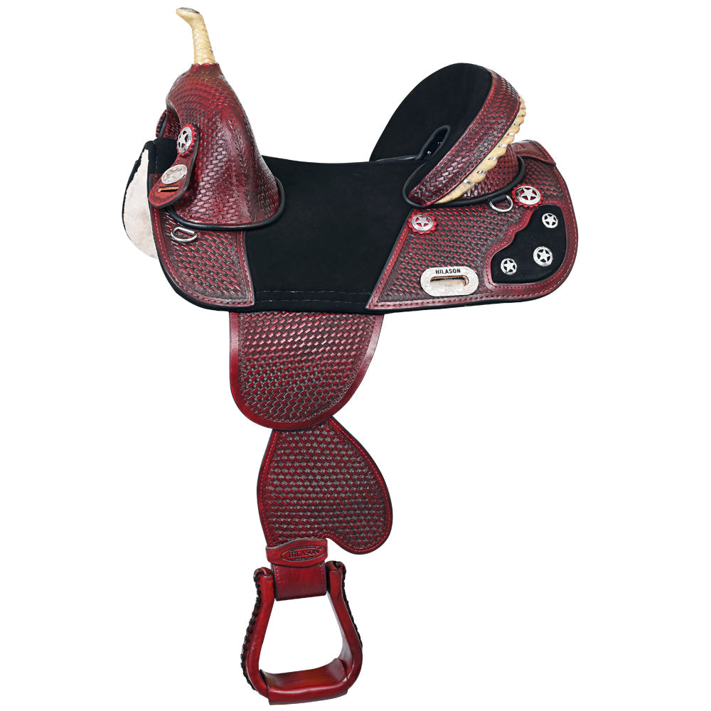 HILASON Western Horse Saddle Treeless American Leather Trail Barrel Tack | for Horses