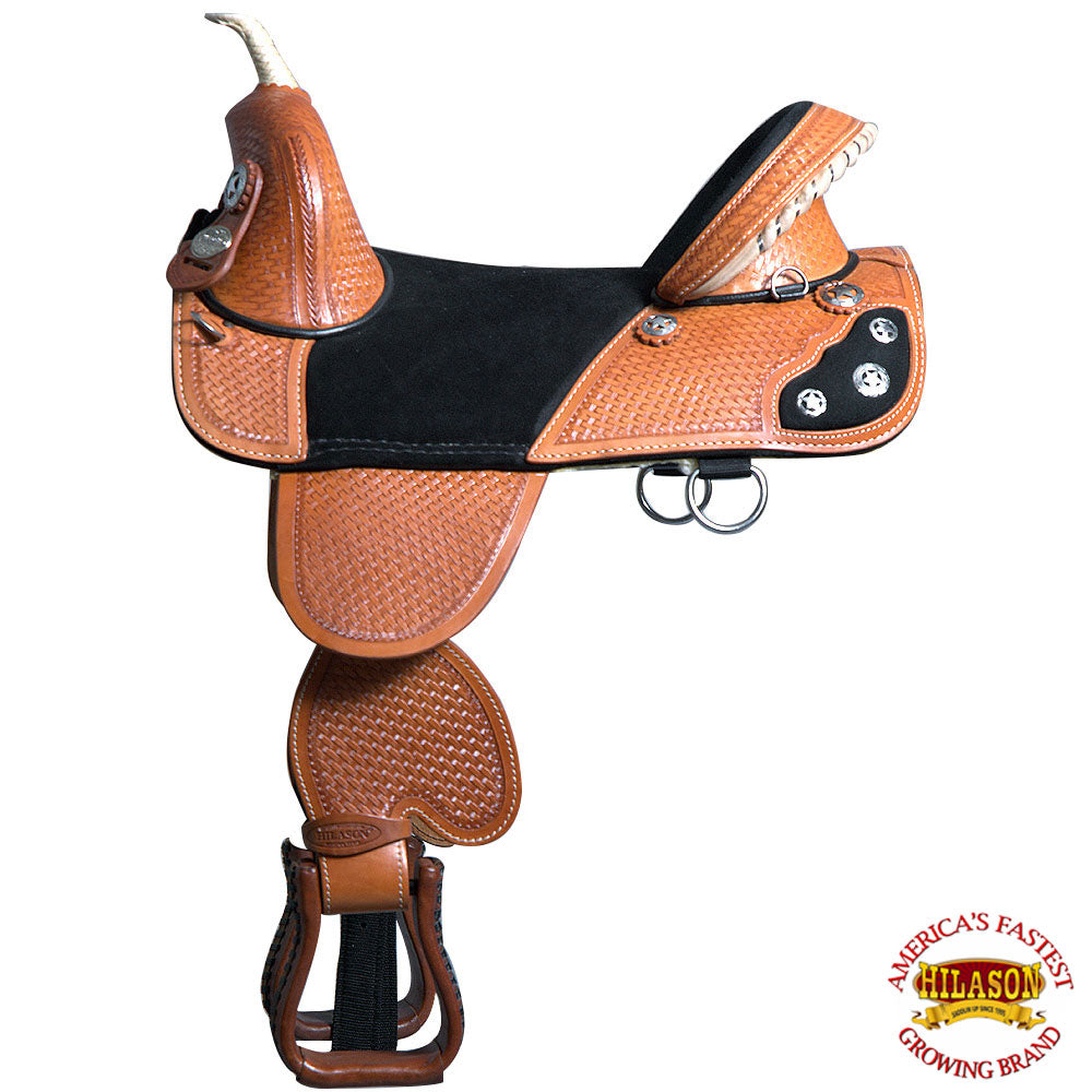 HILASON Western Horse Saddle Treeless American Leather Trail Barrel Tack | for Horses