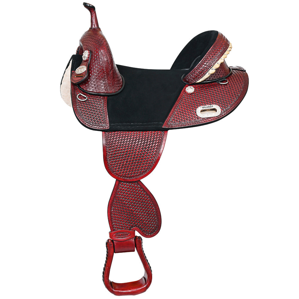 HILASON Western Horse Saddle Treeless American Leather Trail Barrel Tack | for Horses