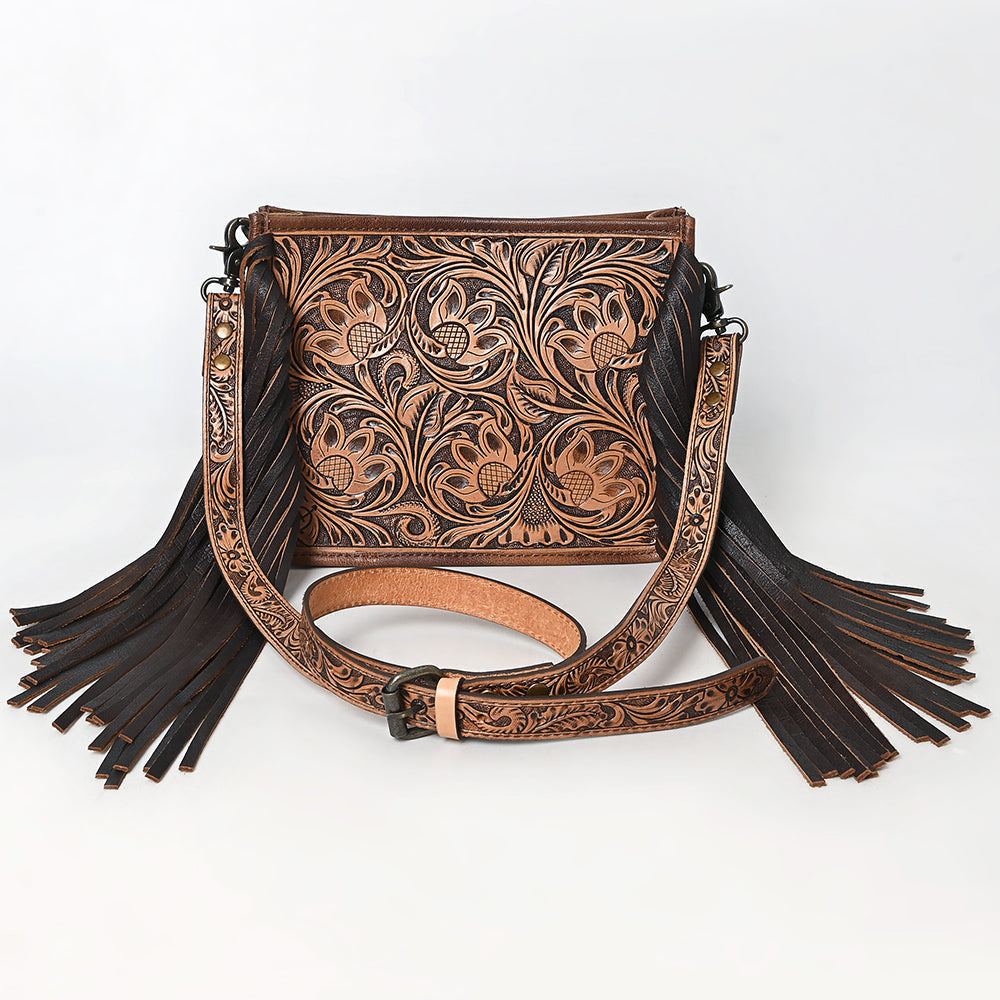 American Darling Messenger Hand Tooled Genuine Leather