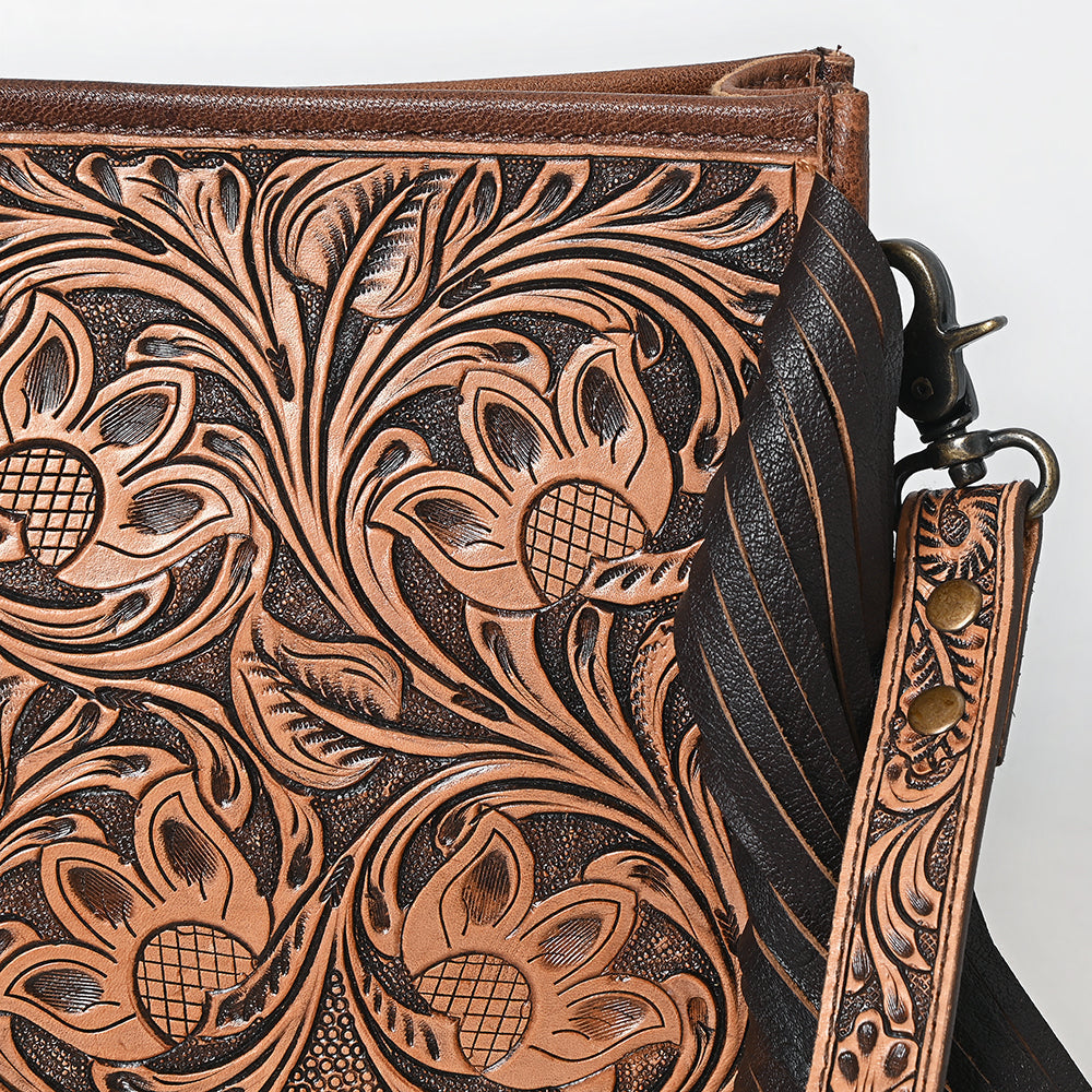 American Darling Messenger Hand Tooled Genuine Leather
