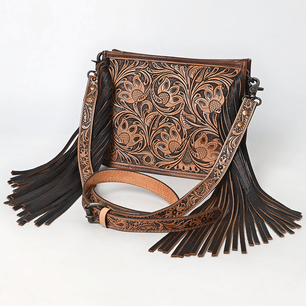 American Darling Messenger Hand Tooled Genuine Leather