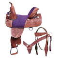 Western Horse Saddle Hilason American Leather Trail Barrel Racing