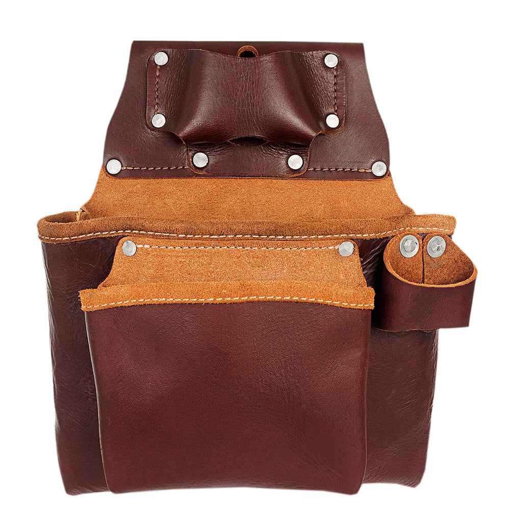 HILASON Leather Tool Bag Construction Handyman Farmers Organizer Storage Bags For Men Electrician Tools Home & Wood Work