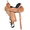 Hilason Tan Leather Western Barrel Racing Saddle