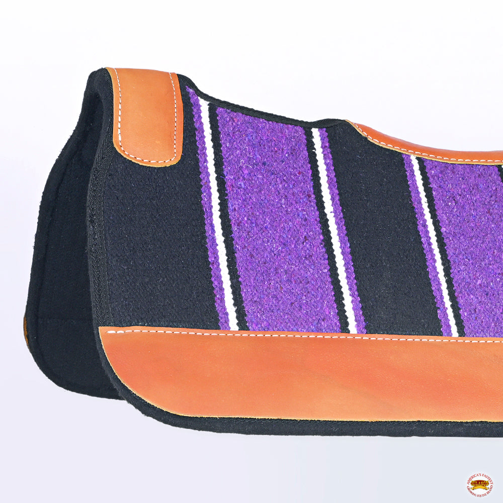 32X32Â  Hilason Western Contoured Horse Saddle Pad Wool Felt Square Black