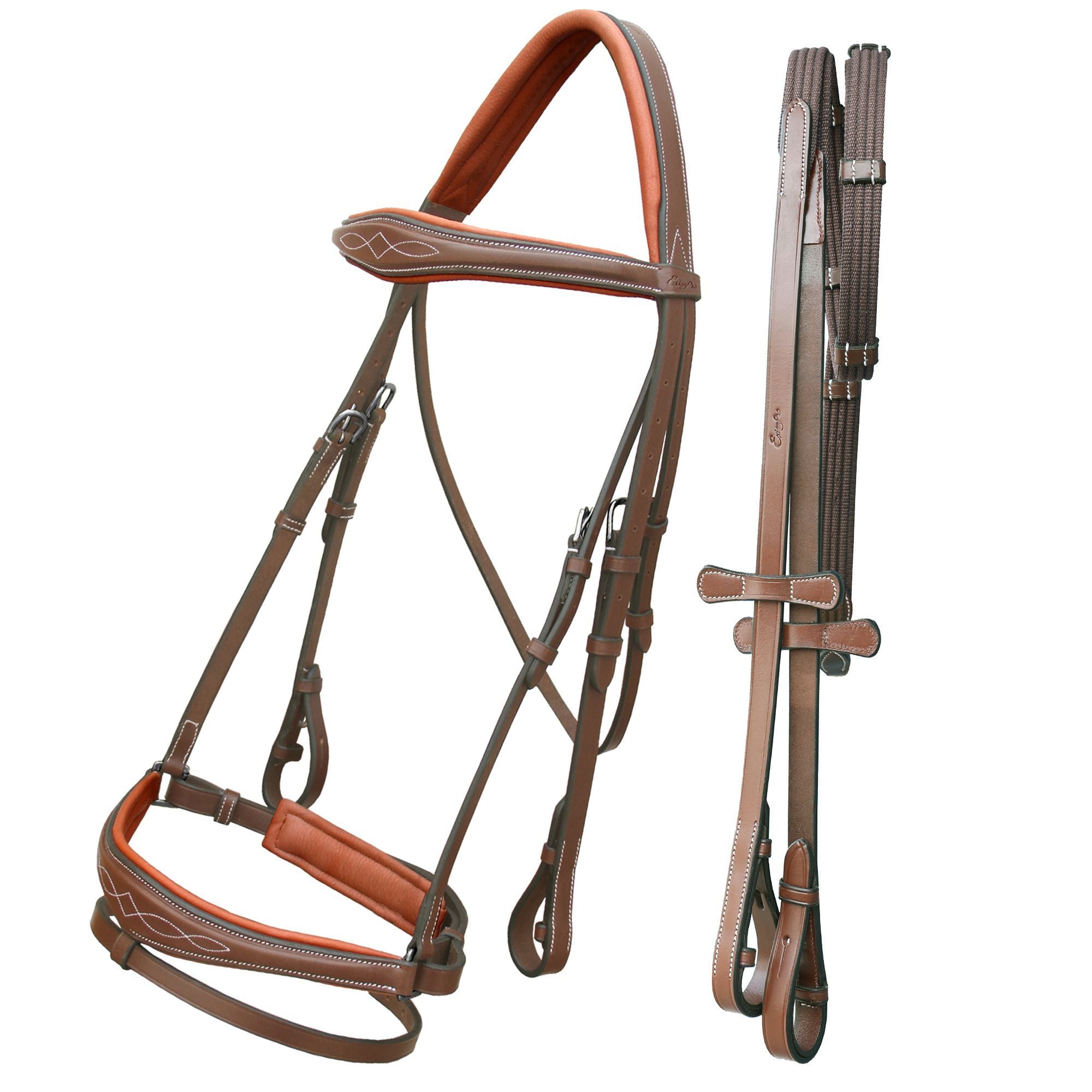 ExionPro Anatomical Dressage Bridle with Reins by Bridles & Reins - alternate view 3