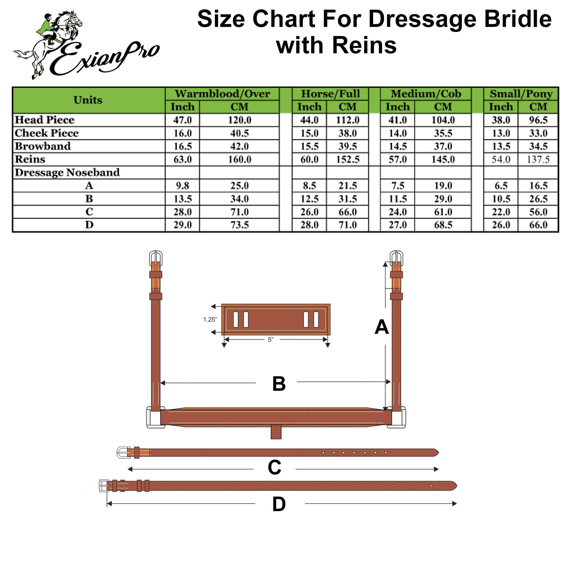 ExionPro Anatomical Dressage Bridle with Reins by Bridles & Reins - alternate view 4