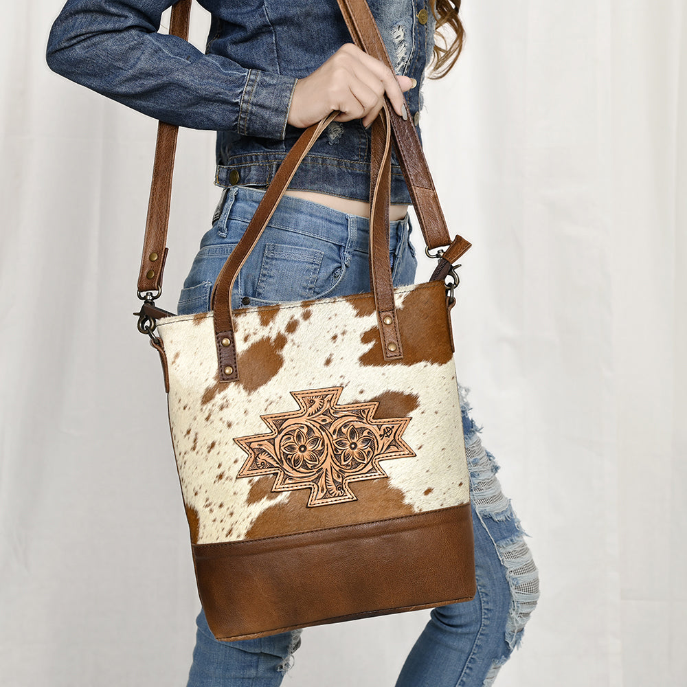 American Darling Hair-On Genuine Leather Tote