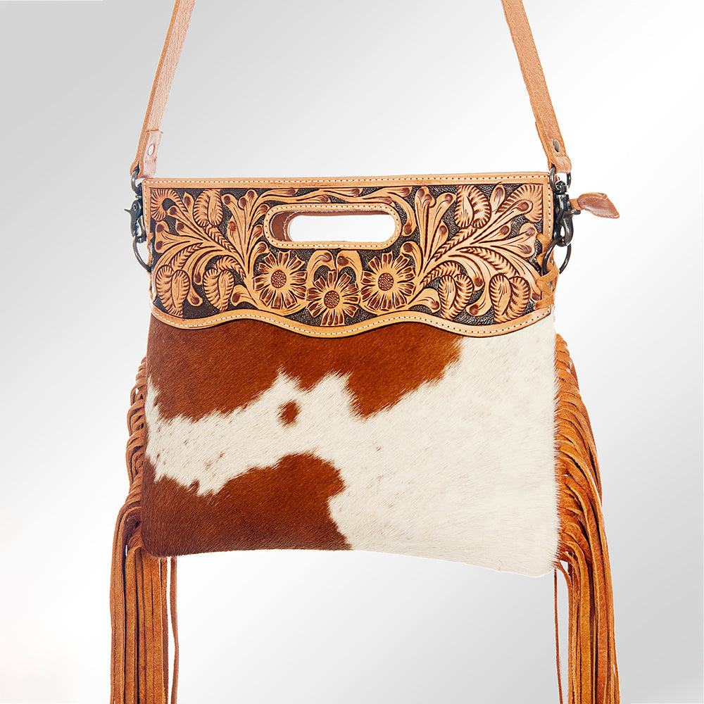 American Darling Clutch Hand Tooled Saddle Blanket Fabric Genuine Leather Western Women Bag Handbag Purse | Purses for Cute
