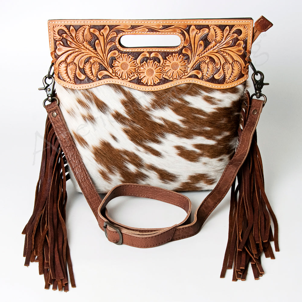 American Darling Clutch Hand Tooled Saddle Blanket Fabric Genuine Leather Western Women Bag Handbag Purse | Purses for Cute