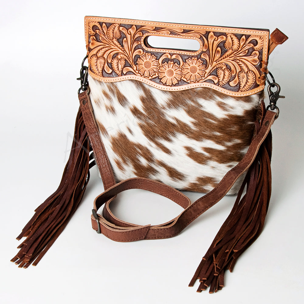 American Darling Clutch Hand Tooled Saddle Blanket Fabric Genuine Leather Western Women Bag Handbag Purse | Purses for Cute