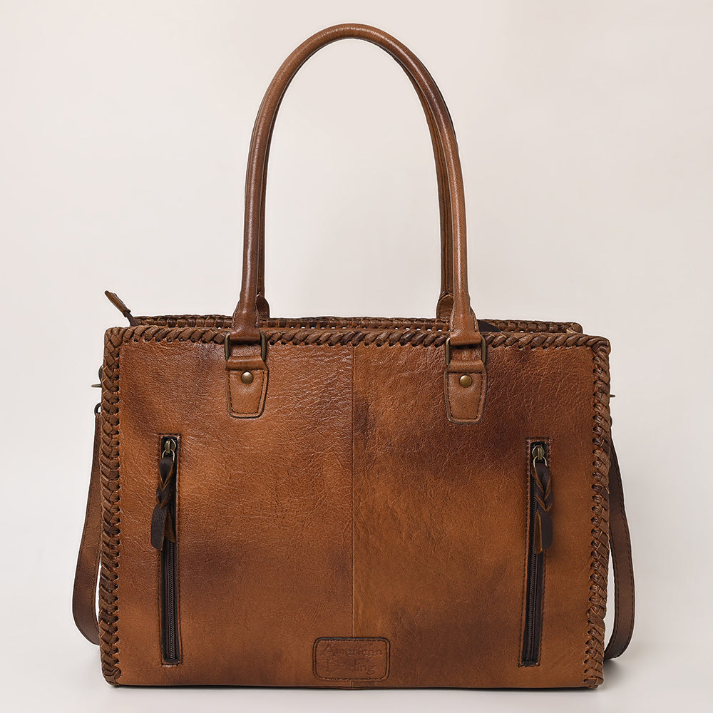 American Darling Briefcase Hand Tooled Genuine Leather