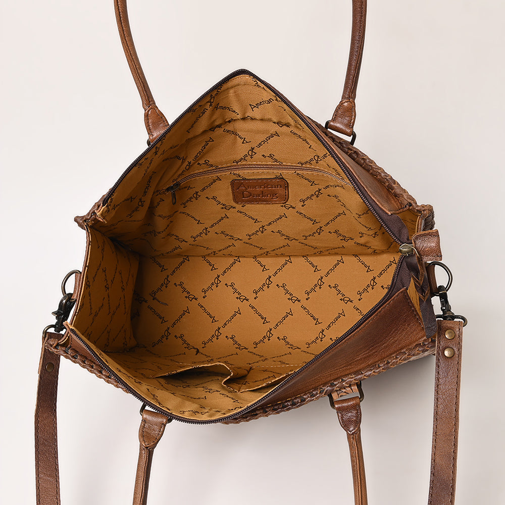 American Darling Briefcase Hand Tooled Genuine Leather
