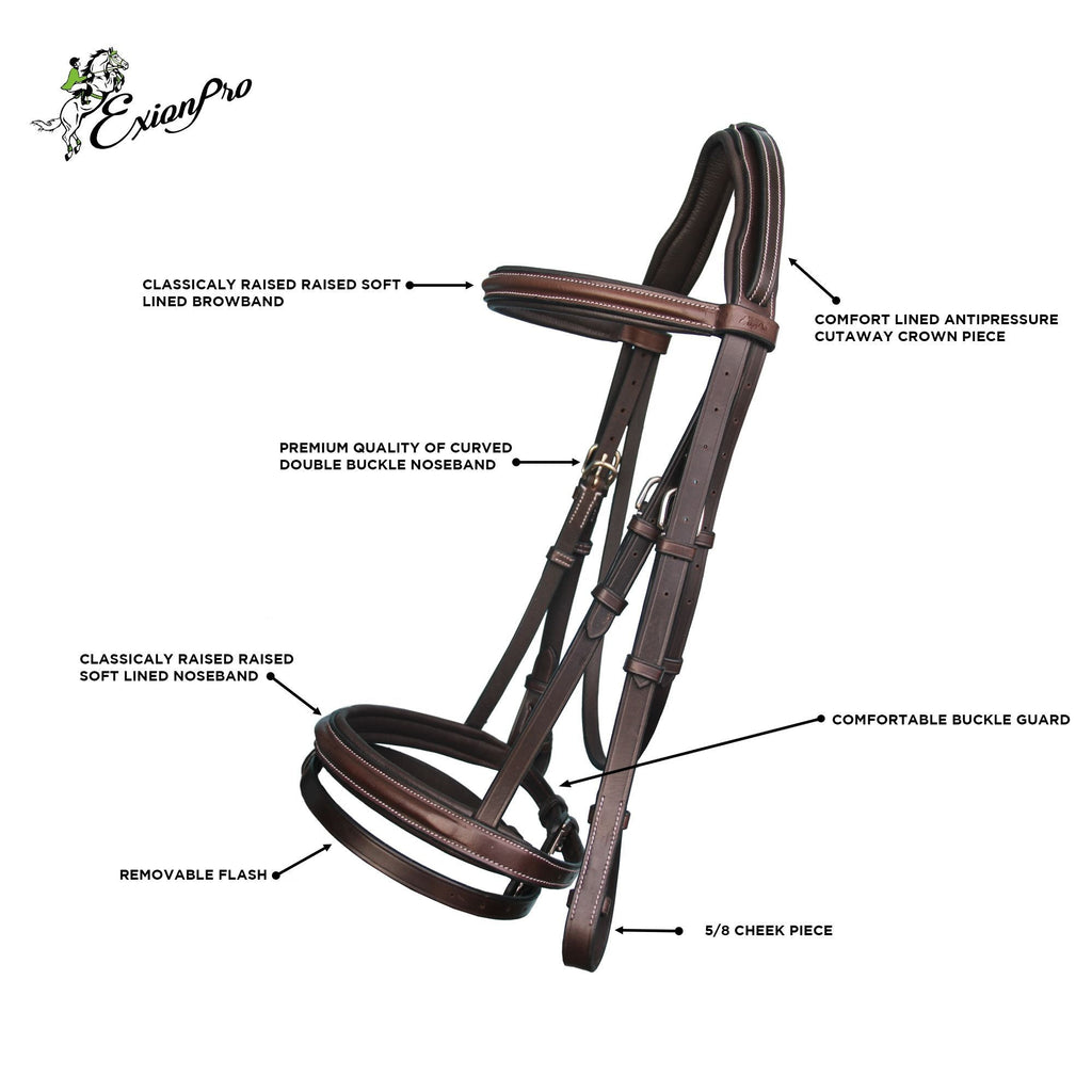 Replacement Crownpiece of ExionPro Pressure Relief Crown Raised Padded Jumping Bridle by Bridles & Reins - alternate view 5