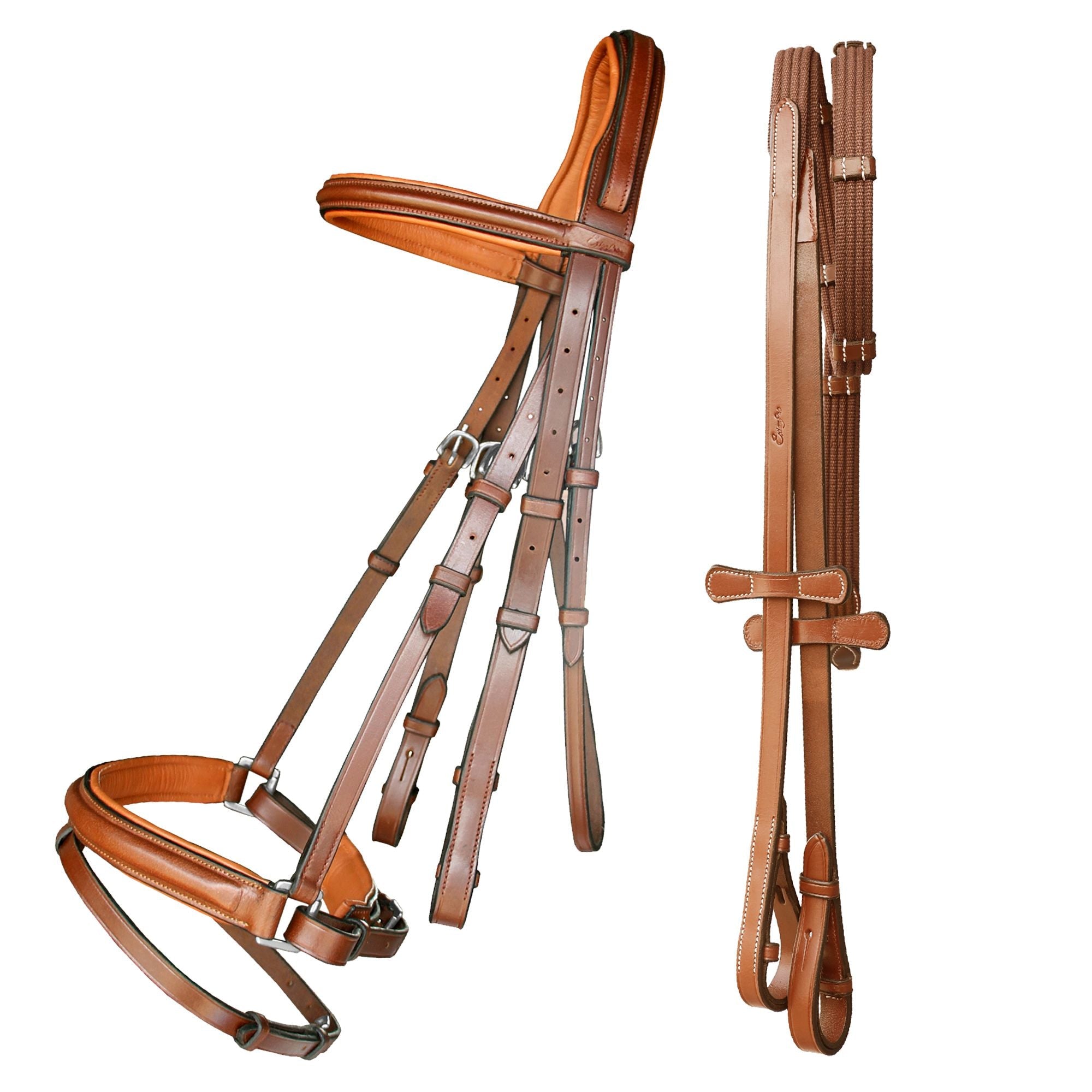 ExionPro Pressure Relief Crown Dressage Bridle with Web Reins by Bridles & Reins - alternate view 2