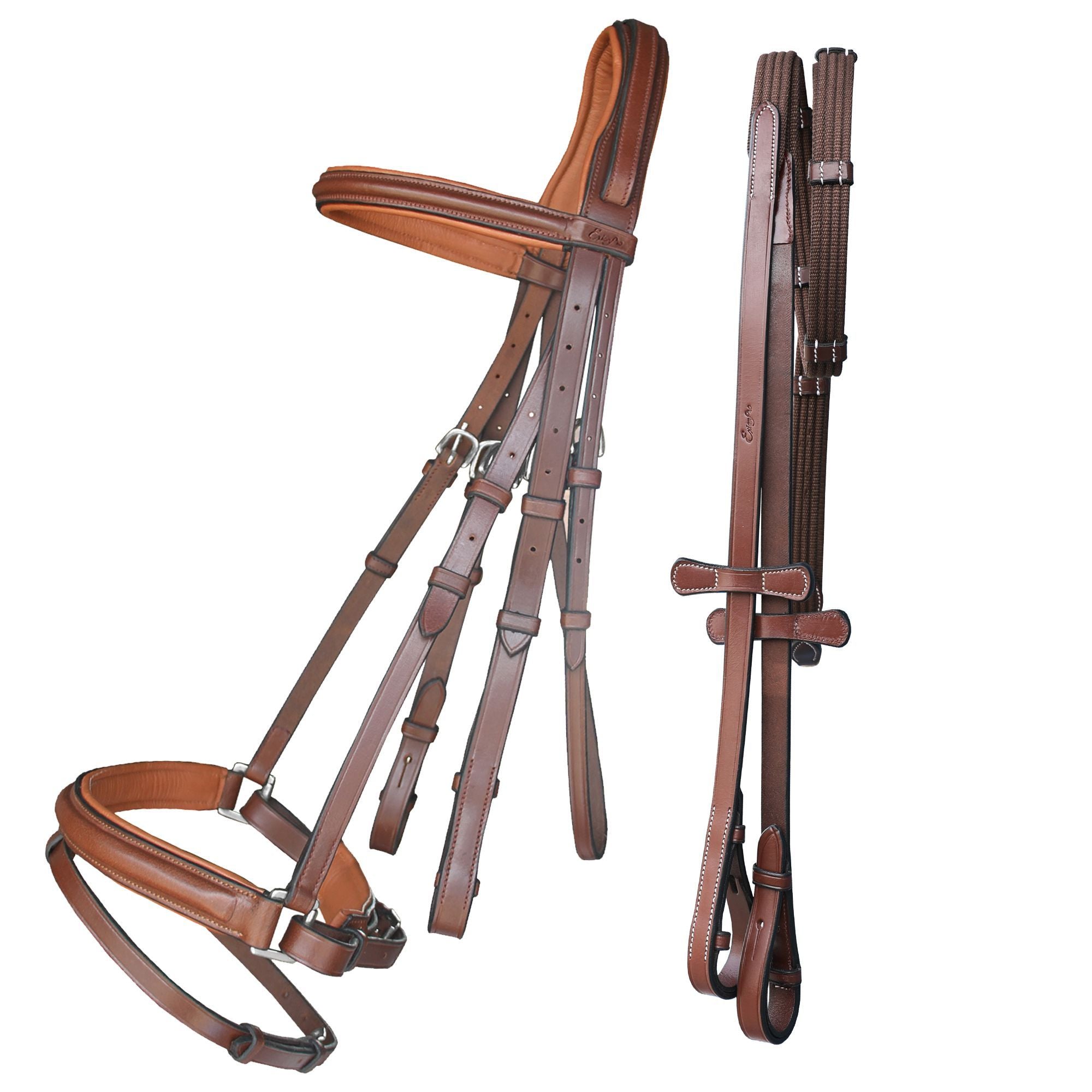 ExionPro Pressure Relief Crown Dressage Bridle with Web Reins by Bridles & Reins