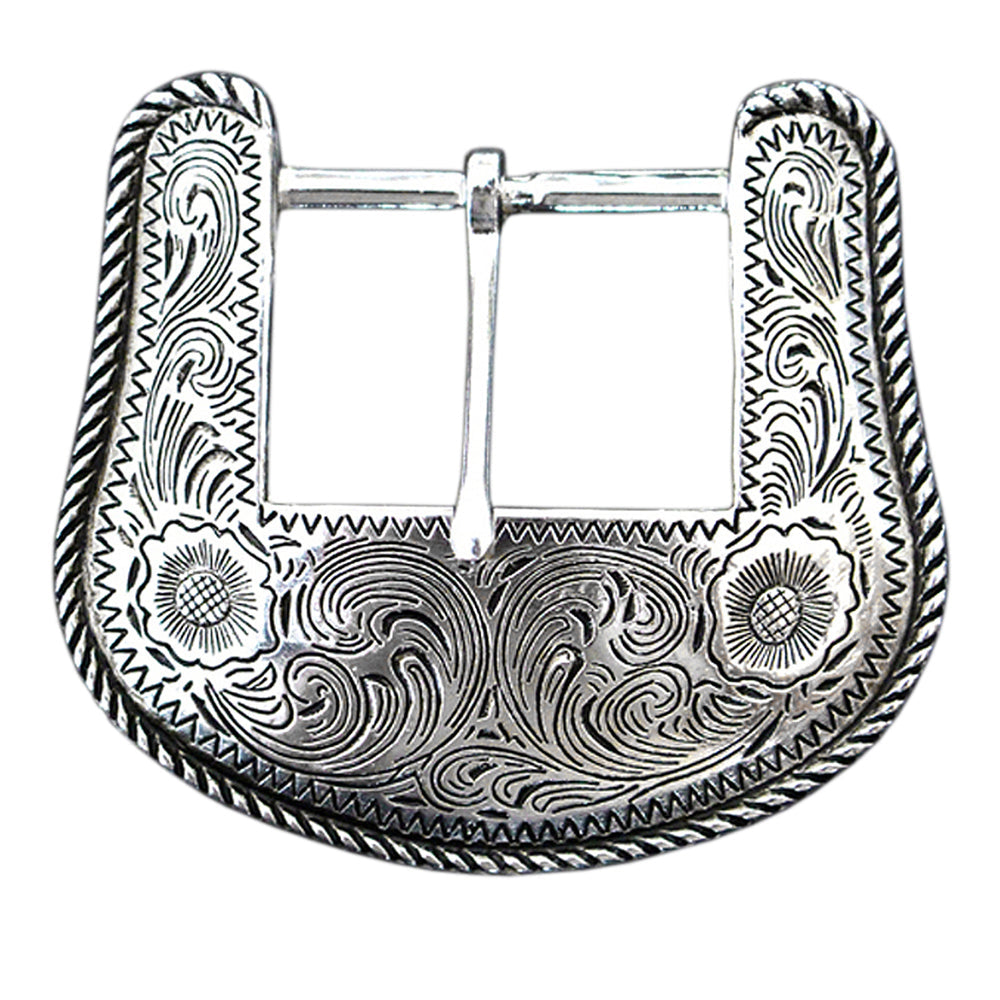 Hilason Western Horse Tack Die Cast Belt Buckle Silver Plated Concho