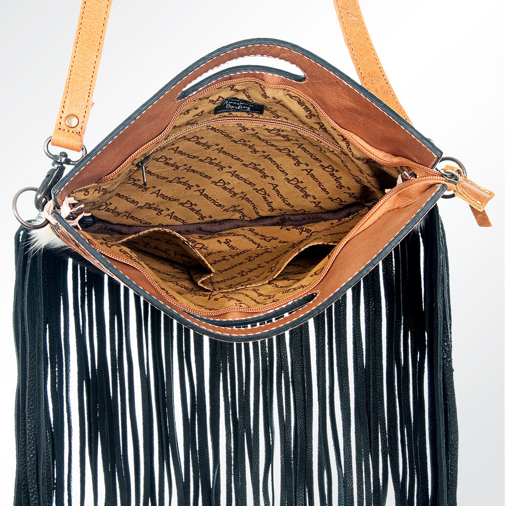 American Darling Hand-Tooled Hair-On Genuine Leather Clutch