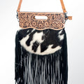 American Darling Hand-Tooled Hair-On Genuine Leather Clutch