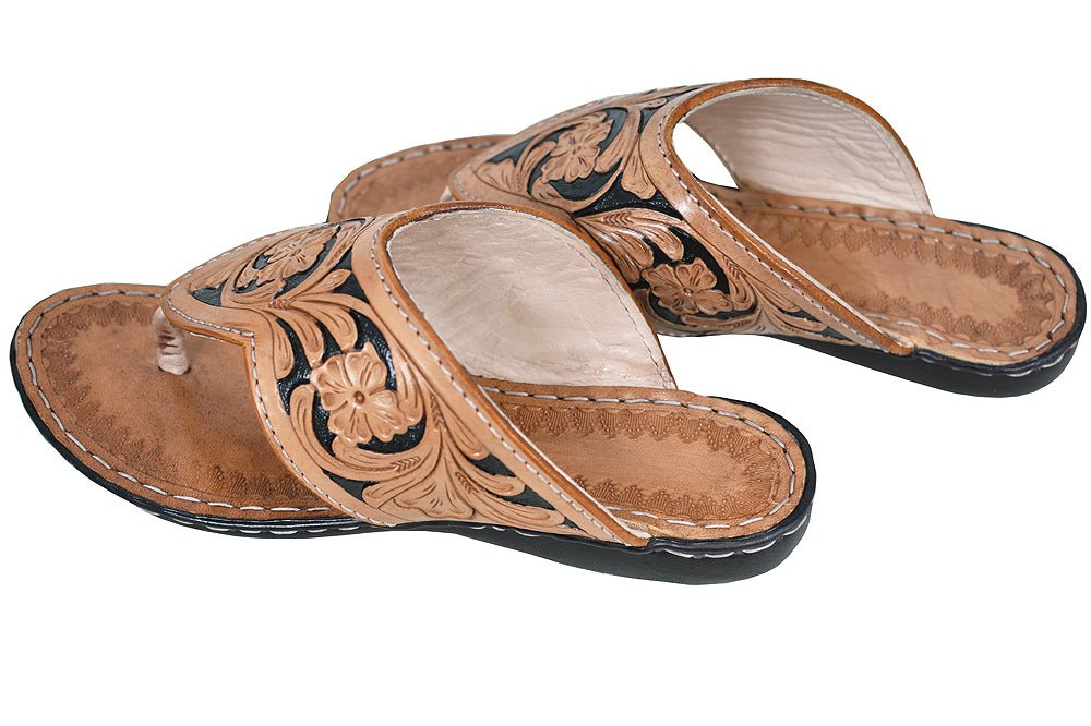 American Darling Hand Tooled Genuine W. Leather Sliper – Hilason