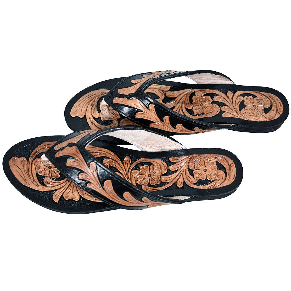 American Darling Hand Tooled Genuine Western Leather Sliper