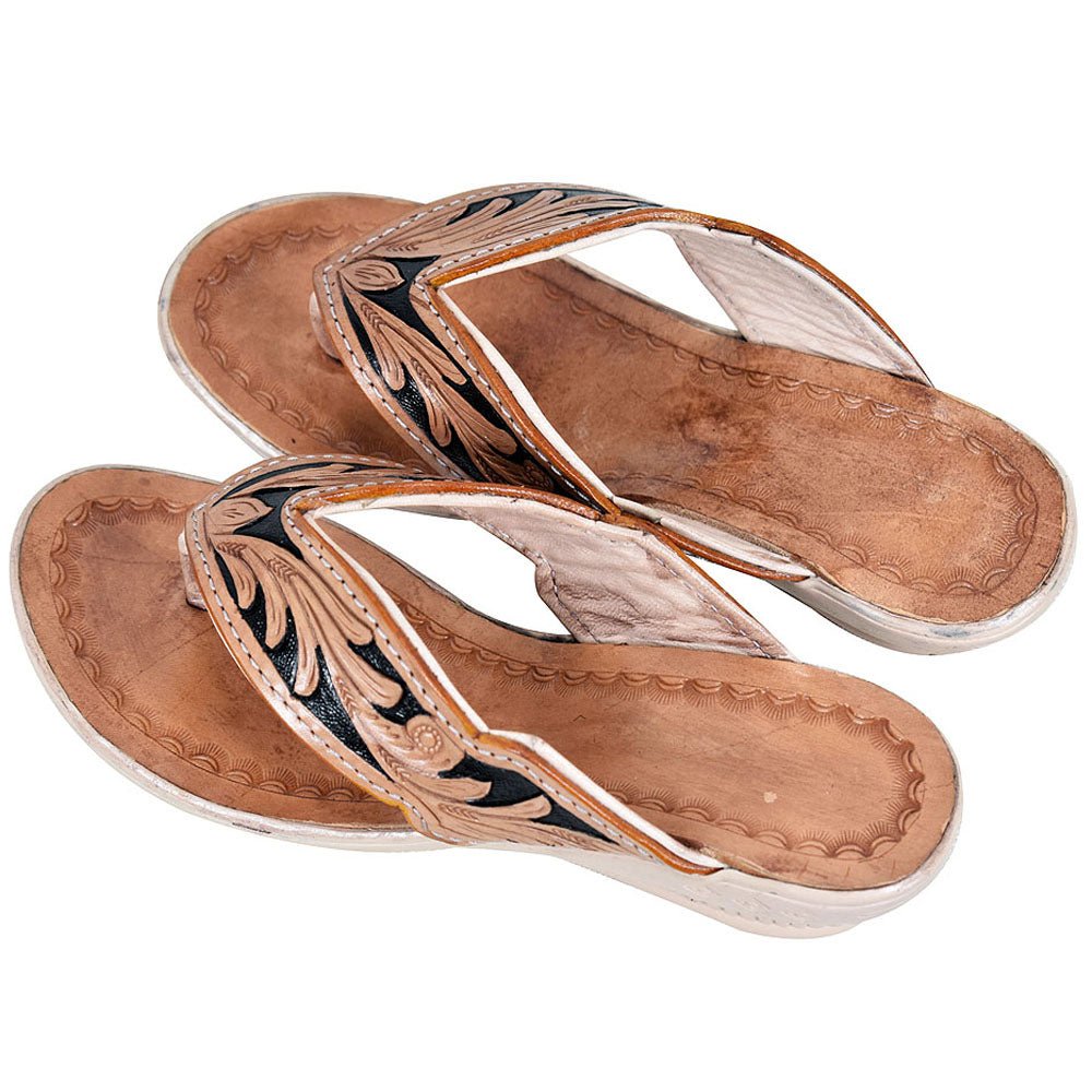 American Darling Hand Tooled Genuine W. Leather Sliper – Hilason