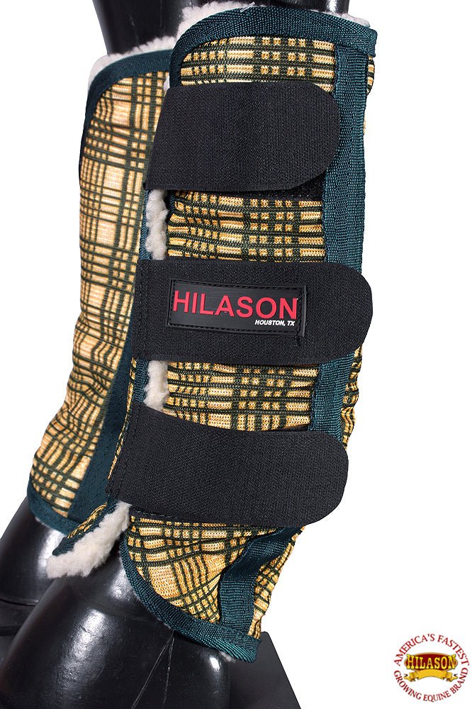 UV Protected Horse Fly Boots With Fleece Lining Plaid