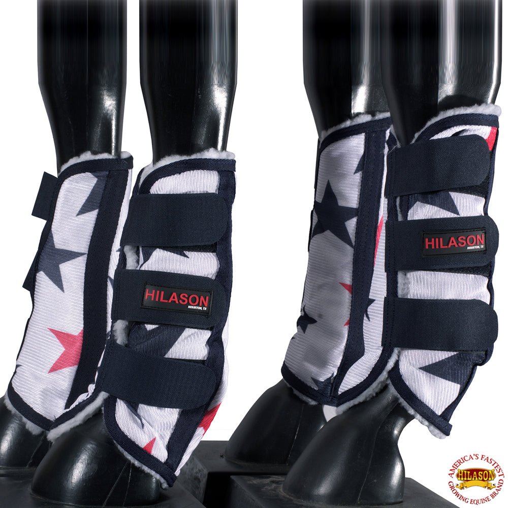 UV Protected Horse Fly Boots With Fleece Lining Plaid