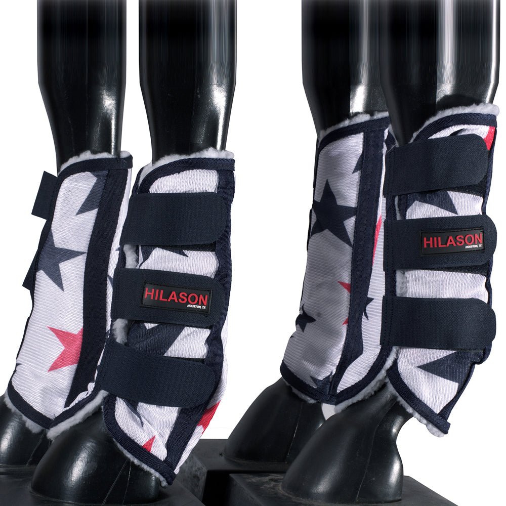 UV Protected Horse Fly Boots With Fleece Lining Plaid