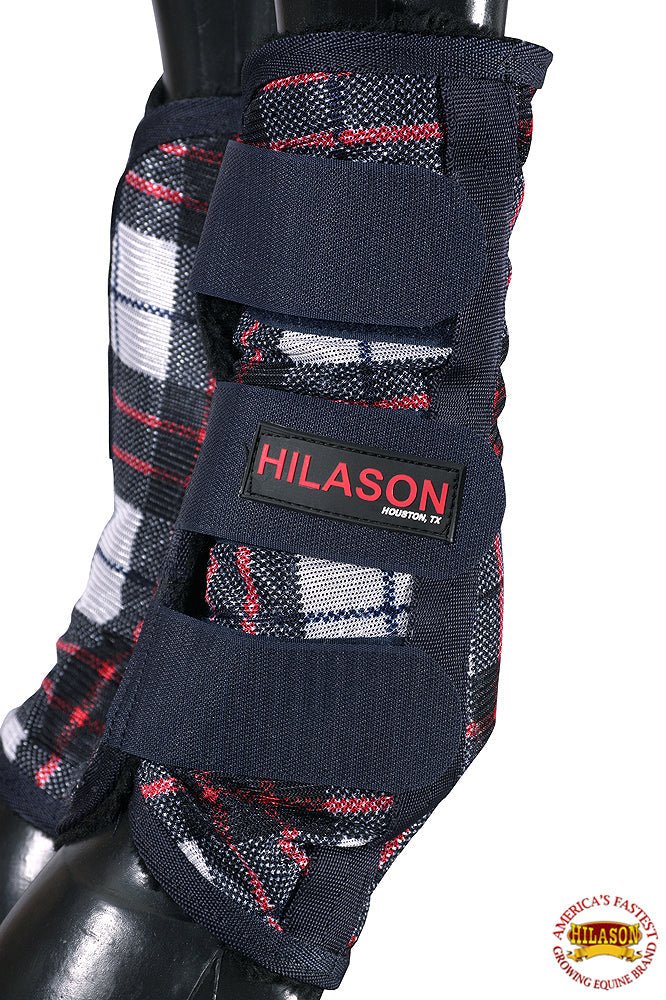 UV Protected Horse Fly Boots With Fleece Lining Plaid