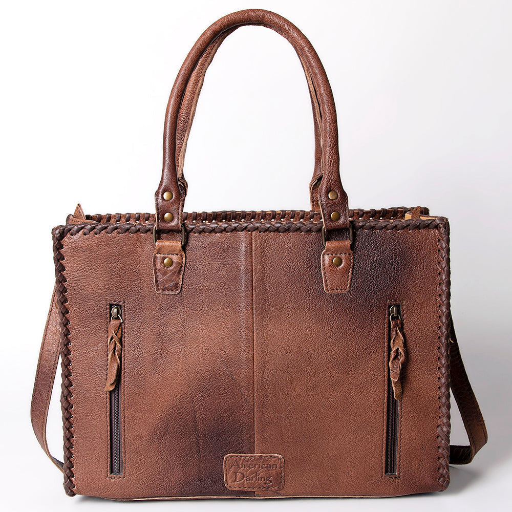 American Darling Briefcase Hand Tooled Genuine Leather