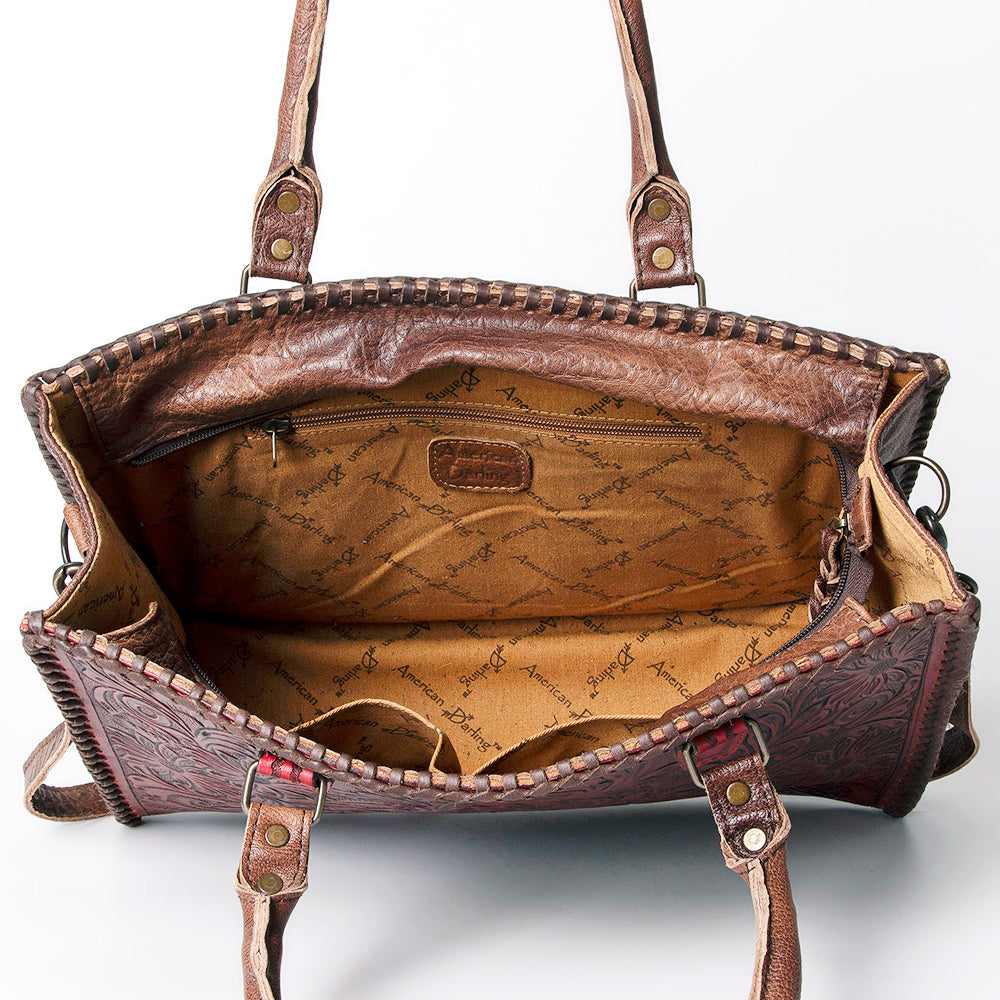 American Darling Briefcase Hand Tooled Genuine Leather