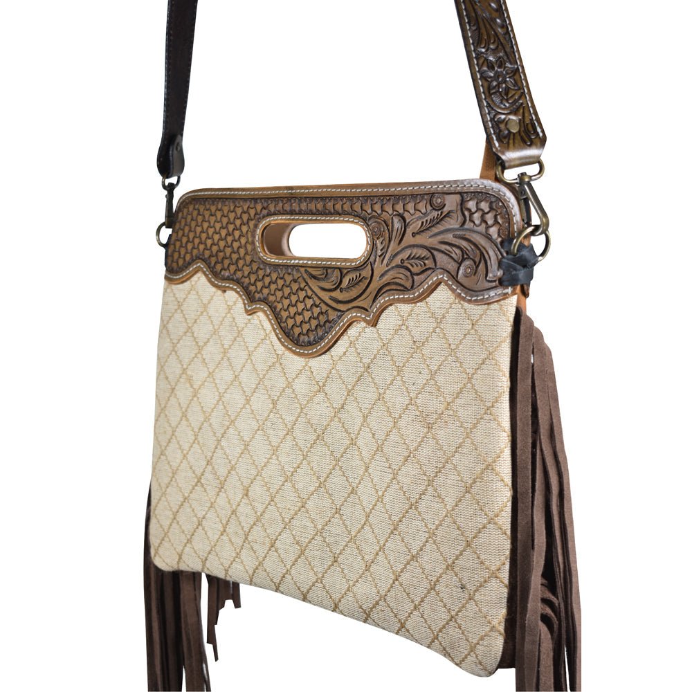 American Darling Clutch Hand Tooled Hair-On Genuine Leather