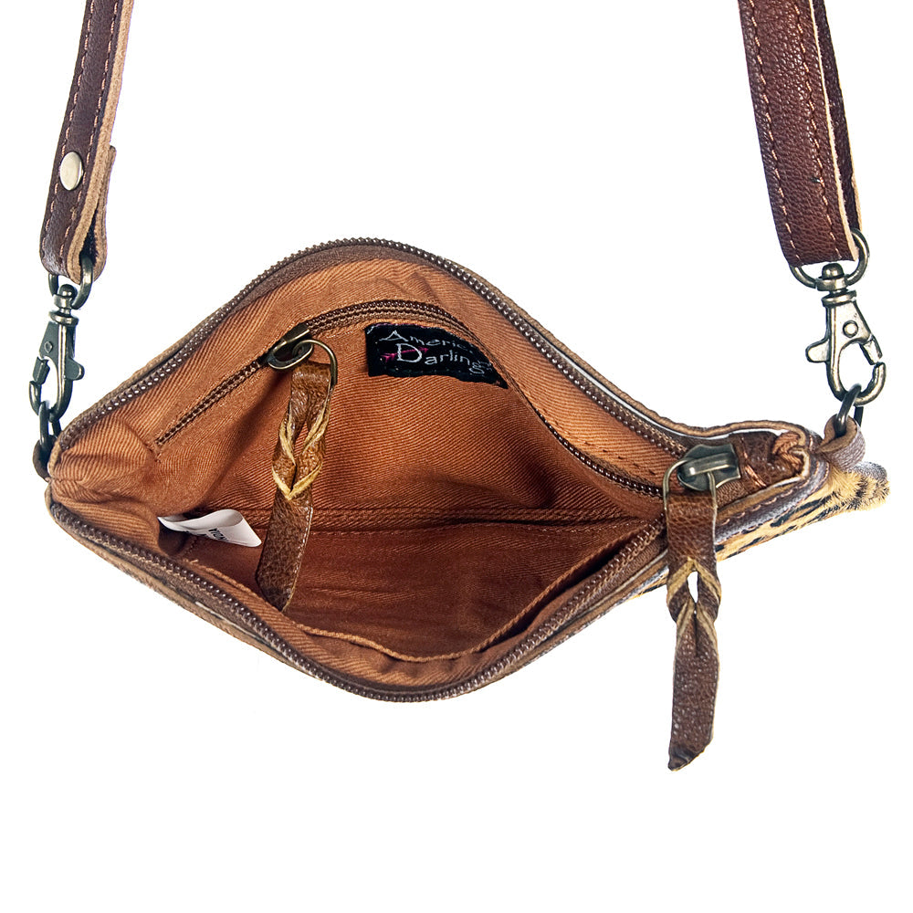 American Darling Small Crossbody Hair On Genuine Leather Western Women Bag Handbag Purse | for Cute