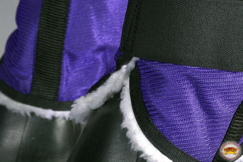 UV Protected Horse Fly Boots With Fleece Lining Plaid