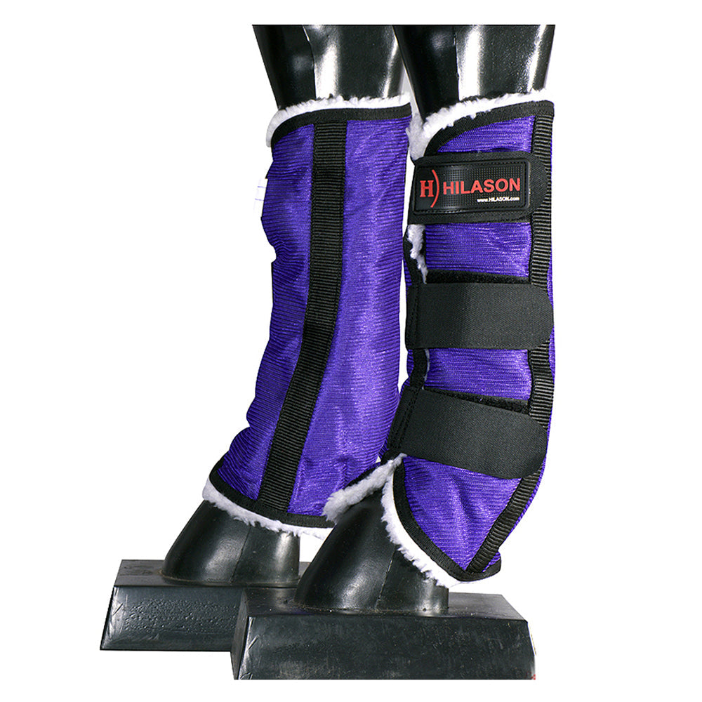Hilason Horse Fly Boots Uv Protection Fleece Lined Plaid