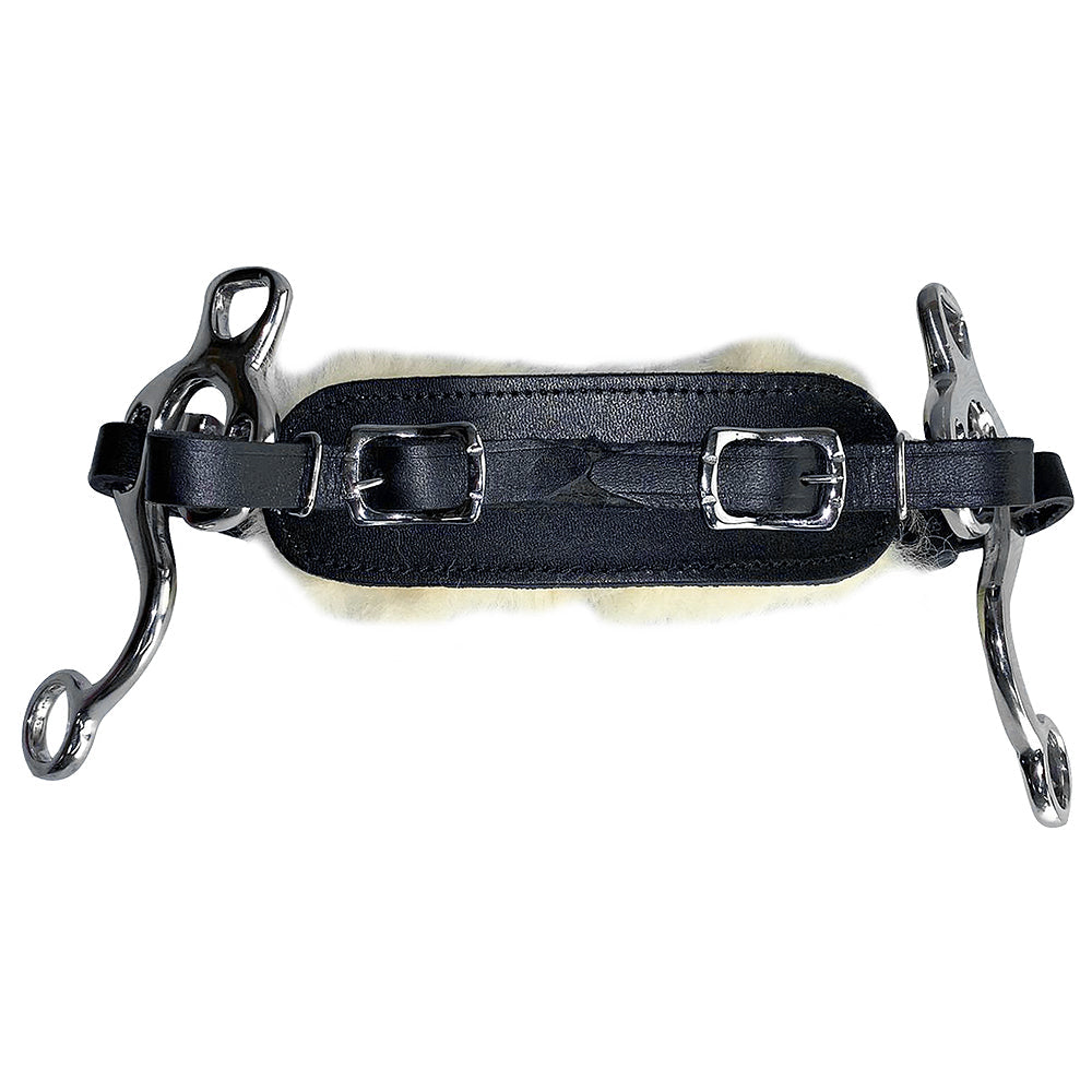 Hilason Western Horse Hackamore Bit In Stainless Steel With Leather Cover