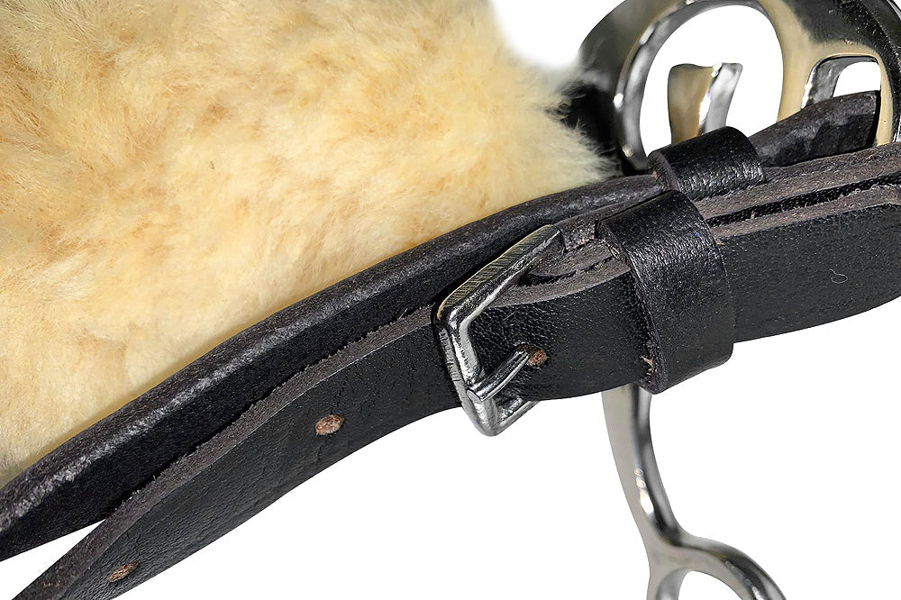 Hilason Western Horse Hackamore Bit In Stainless Steel With Leather Cover