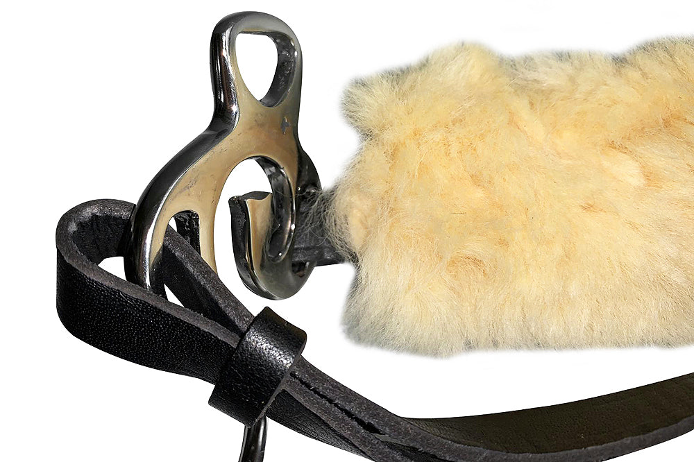 Hilason Western Horse Hackamore Bit In Stainless Steel With Leather Cover