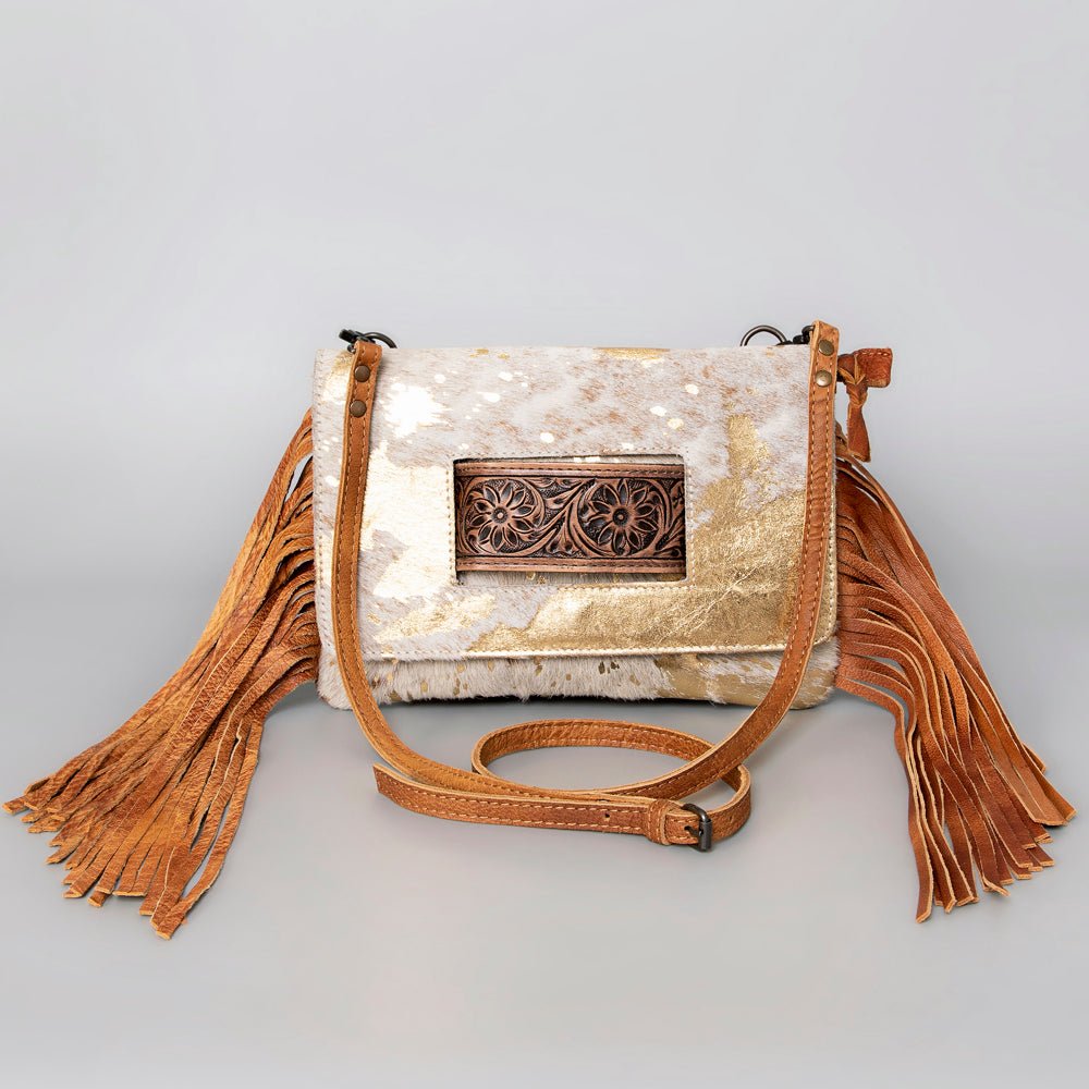 American Darling Hand Tooled Hair-On Genuine Leather