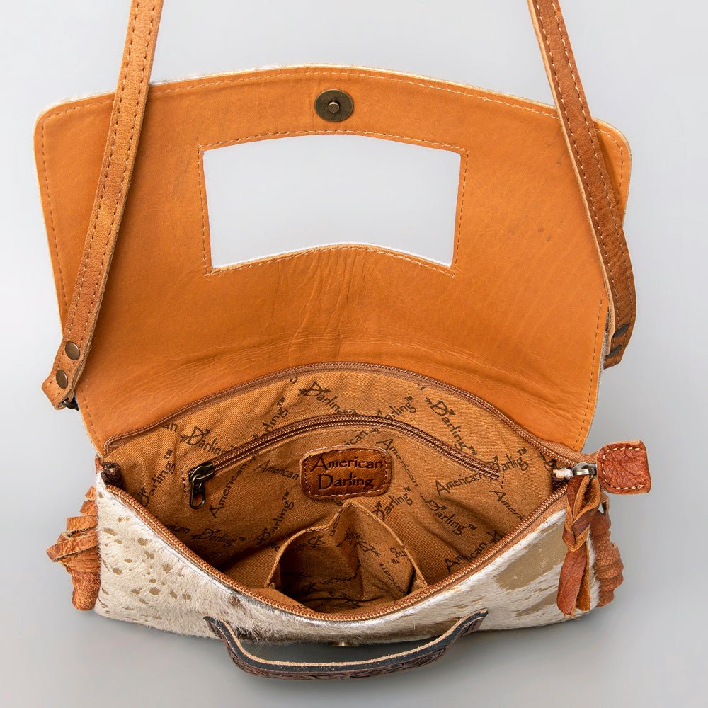 American Darling Hand Tooled Hair-On Genuine Leather