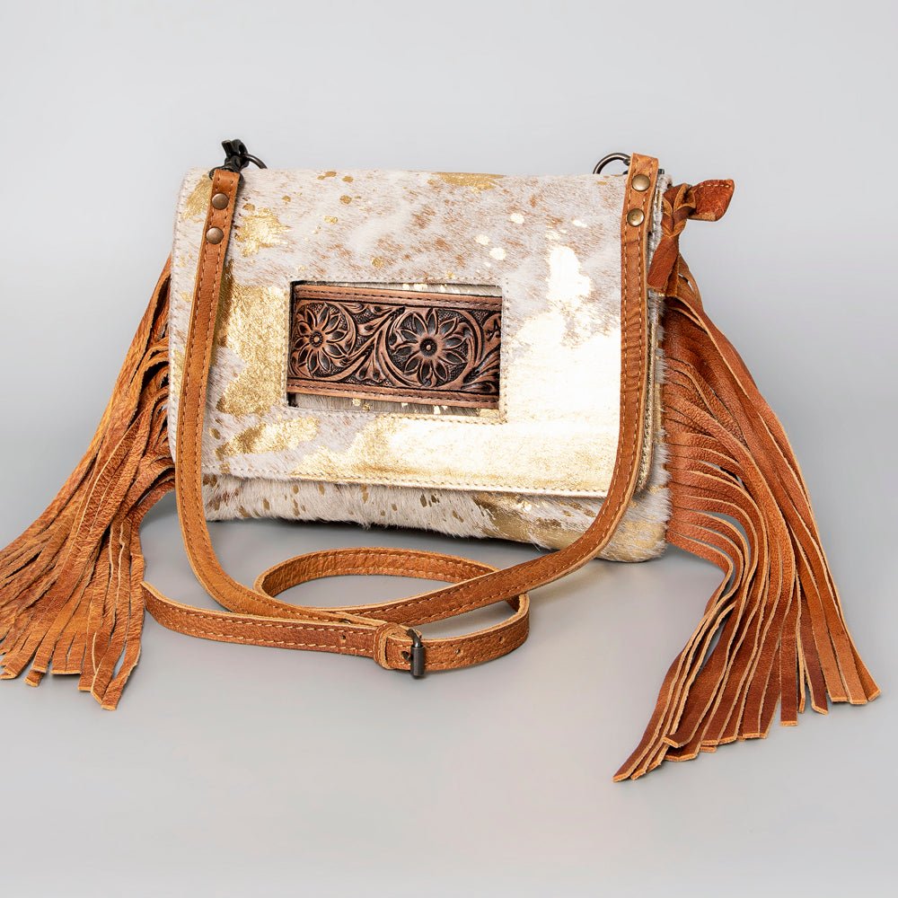 American Darling Hand Tooled Hair-On Genuine Leather
